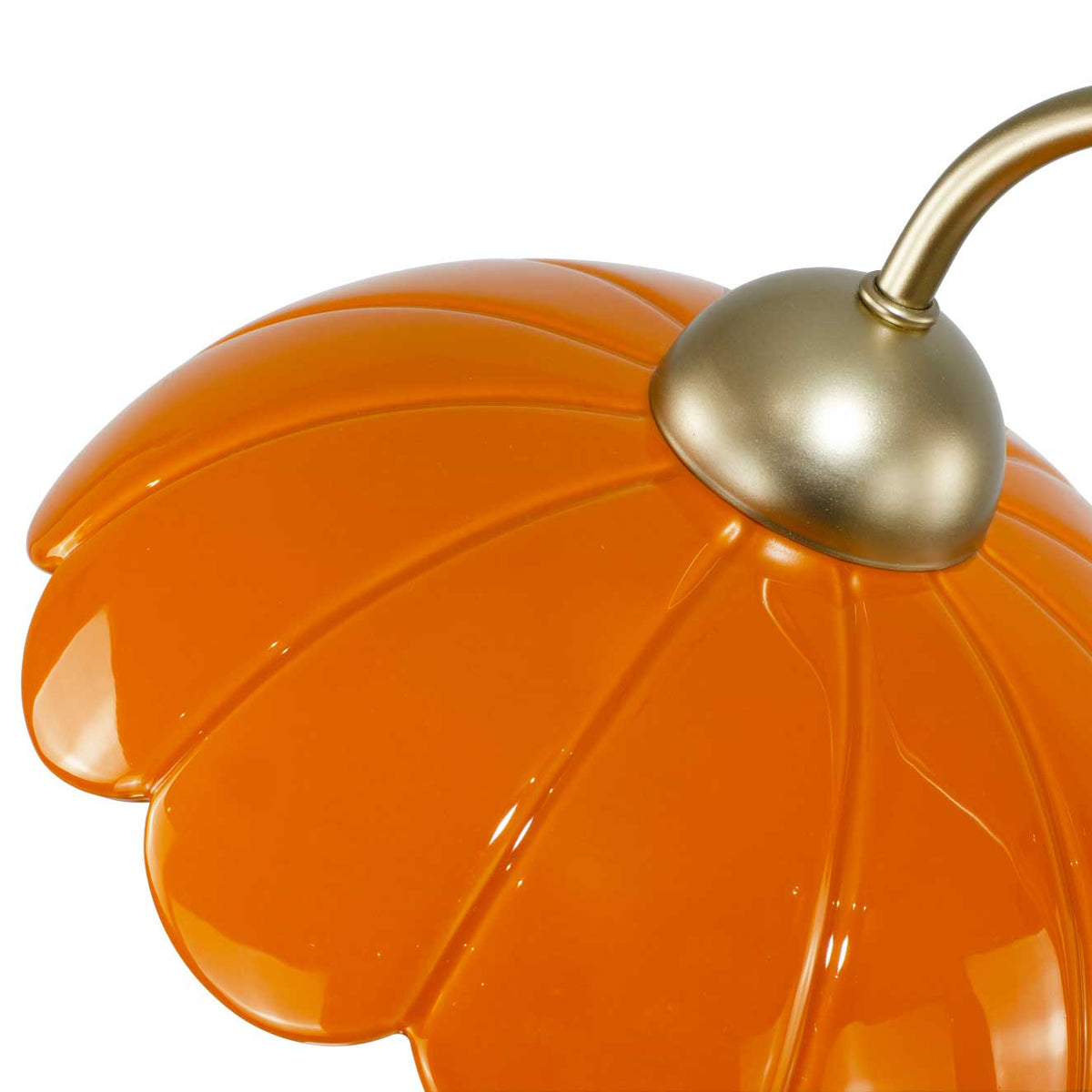 Lampes à Poser - CLARIS - Orange - détail du haut de l'abat-jour et de sa fixation