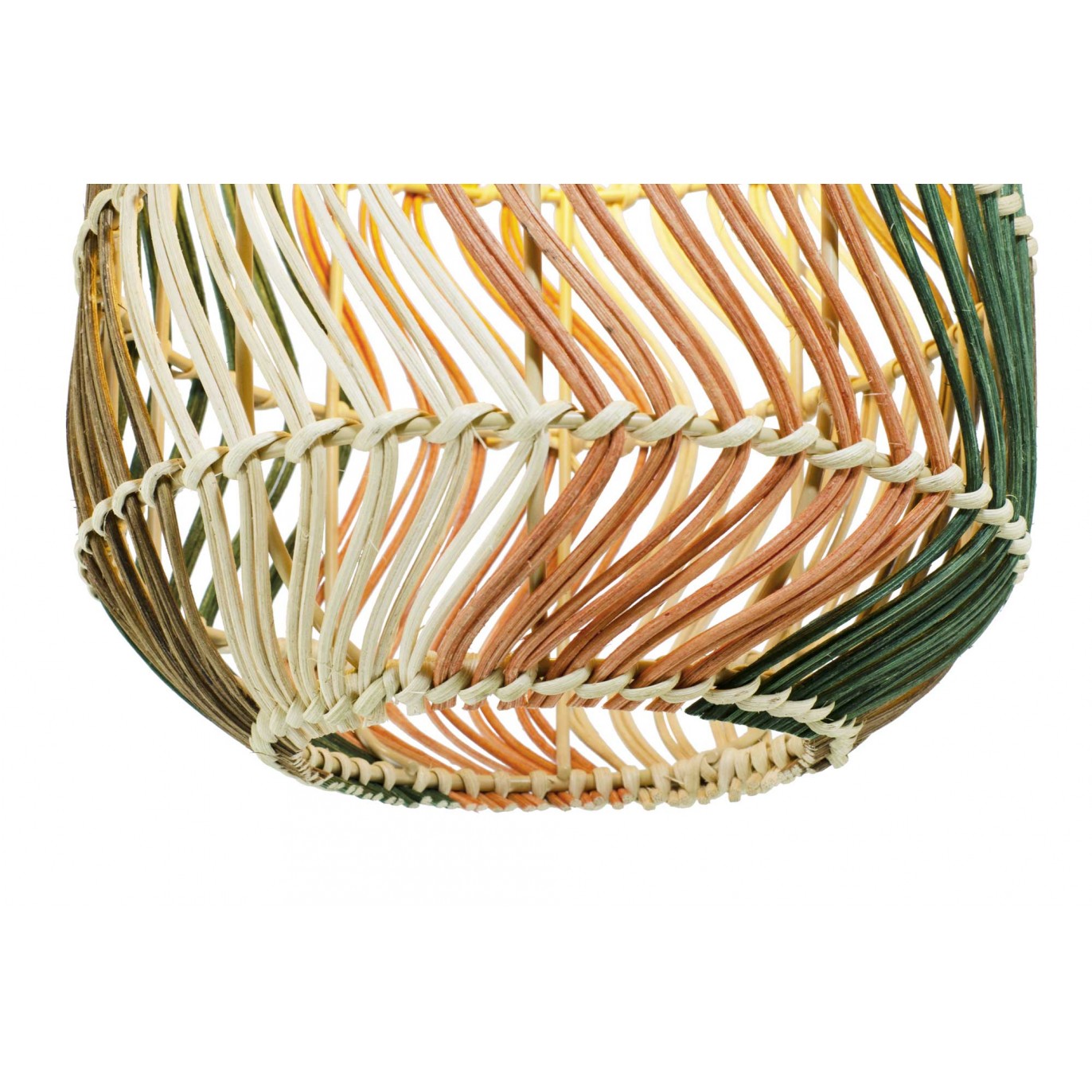 Suspension tube en rotin 4 couleurs - FOSCO