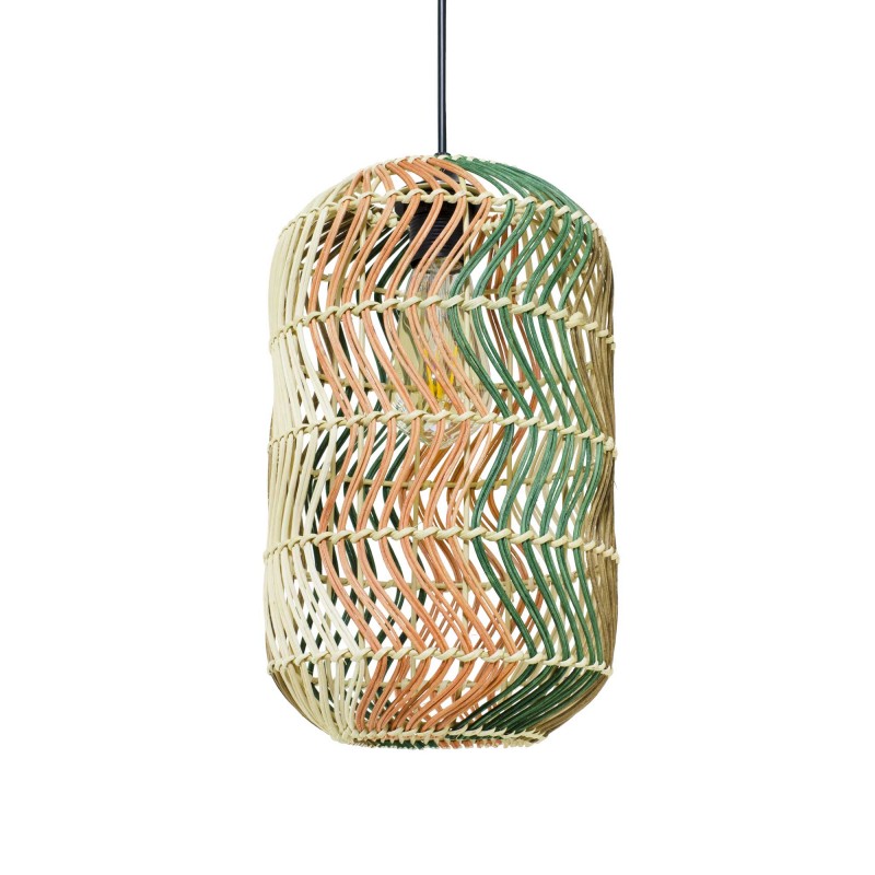 Suspension tube en rotin 4 couleurs - FOSCO