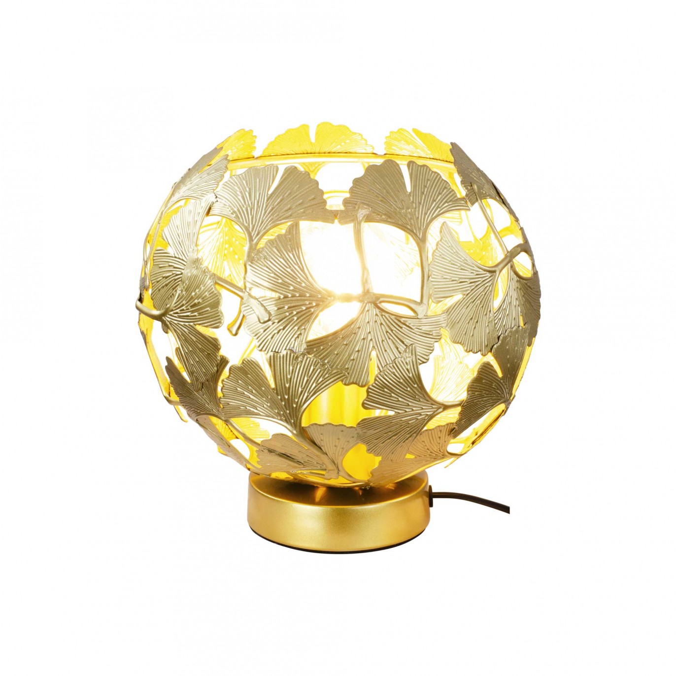 Lampe à poser en métal, motif feuilles de Ginkgo Biloba - OSMOSE