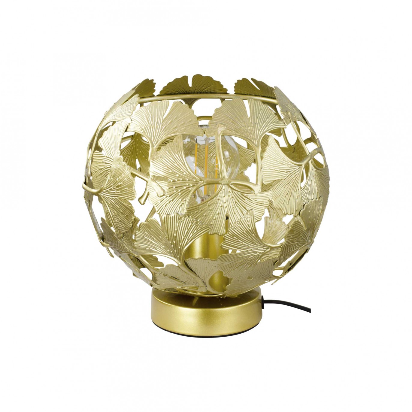 Lampe à poser en métal, motif feuilles de Ginkgo Biloba - OSMOSE