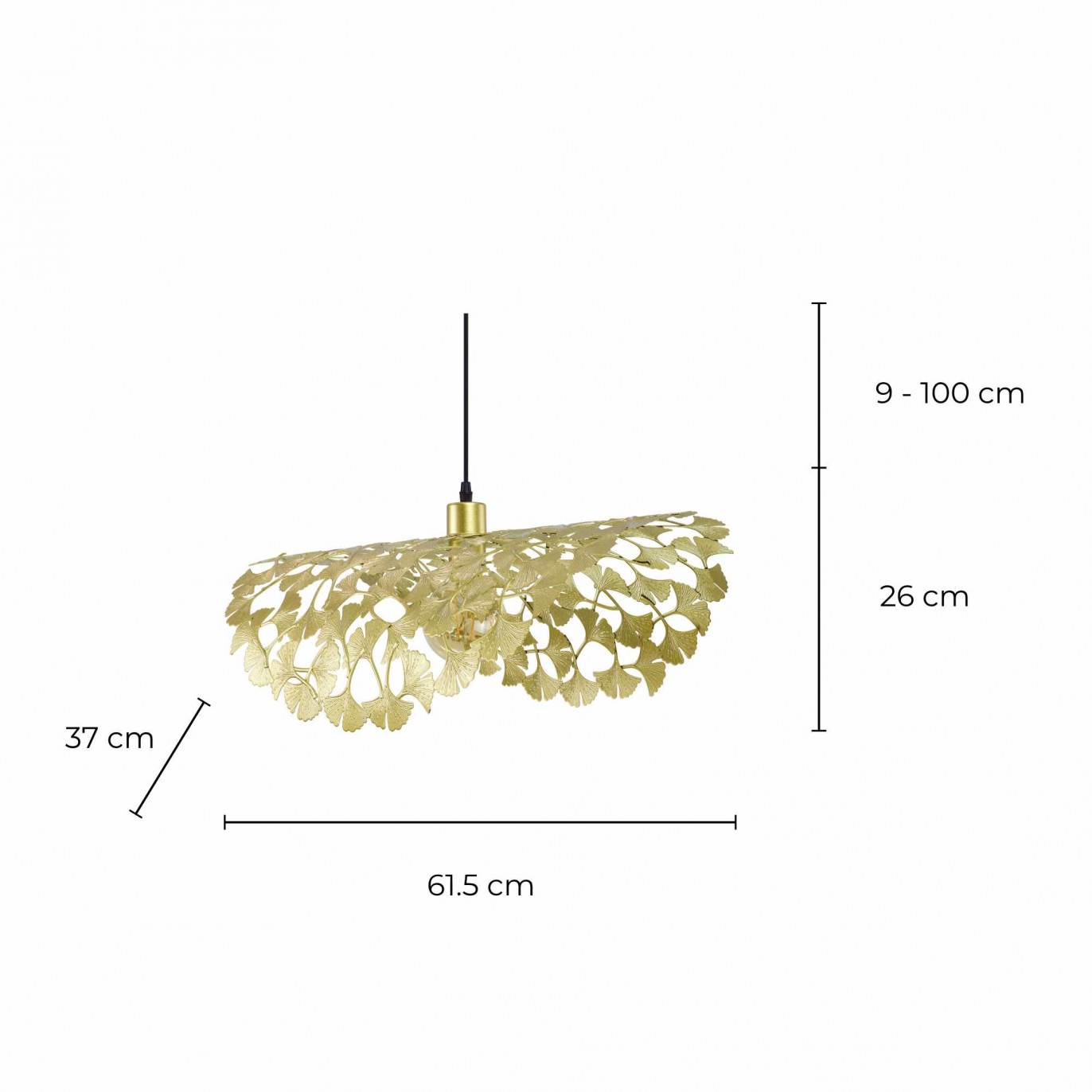 Suspension tuile motif feuilles de Ginkgo Biloba - MORPHOSE