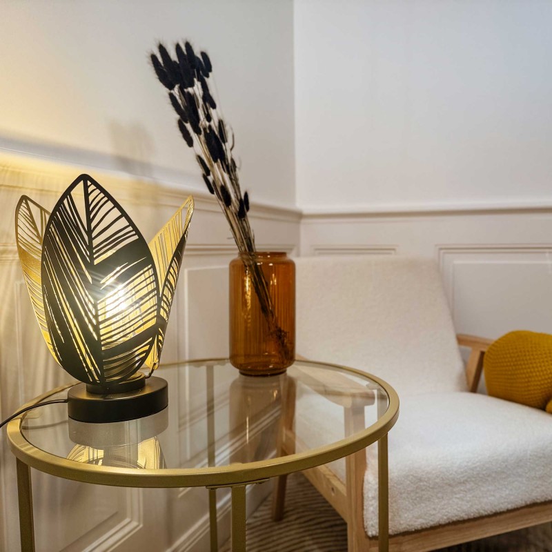 Lampe à poser en métal style exotique - à monter - ELFINE