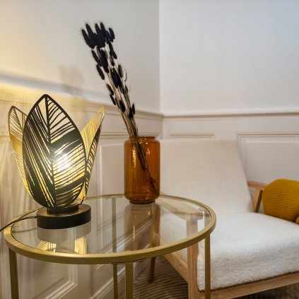 Lampe à poser en métal style exotique - à monter - ELFINE