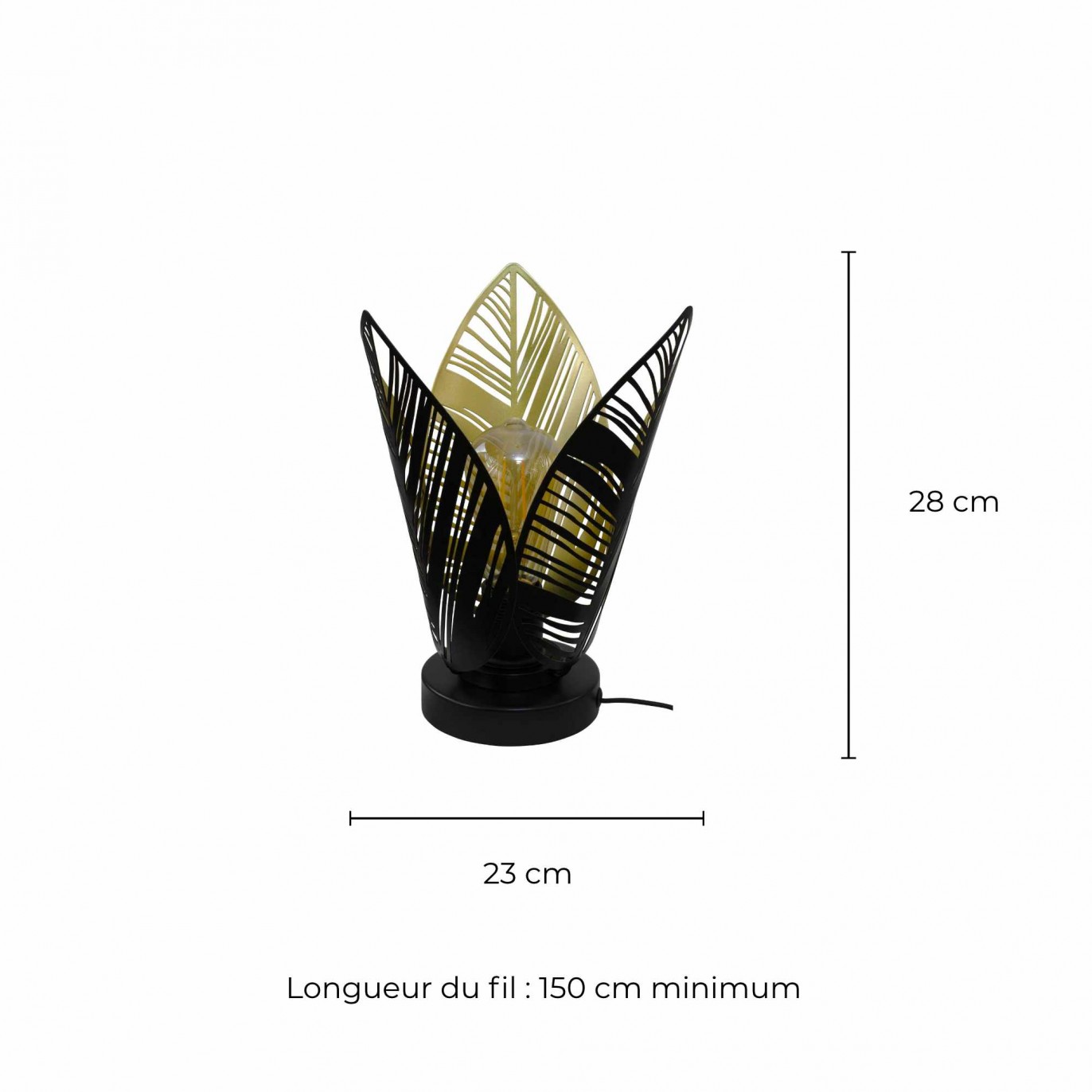 Lampe à poser en métal style exotique - à monter - ELFINE