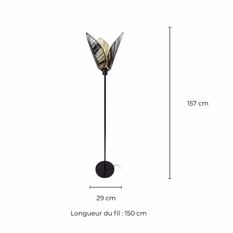 Lampadaire en métal style exotique - à monter - ELFINE