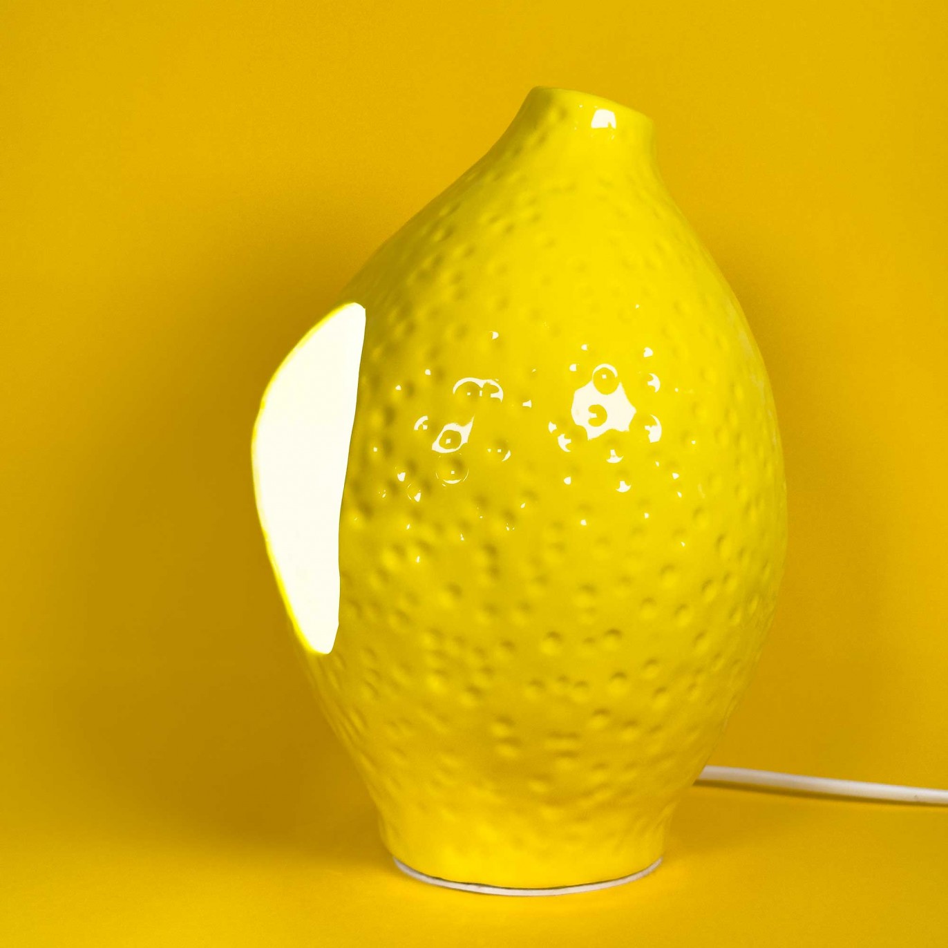 Lampe à poser en céramique citron - Tendance fruits été - LIMON