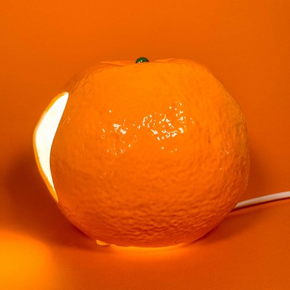 Lampe à poser en céramique orange - Tendance fruits été - NARAN