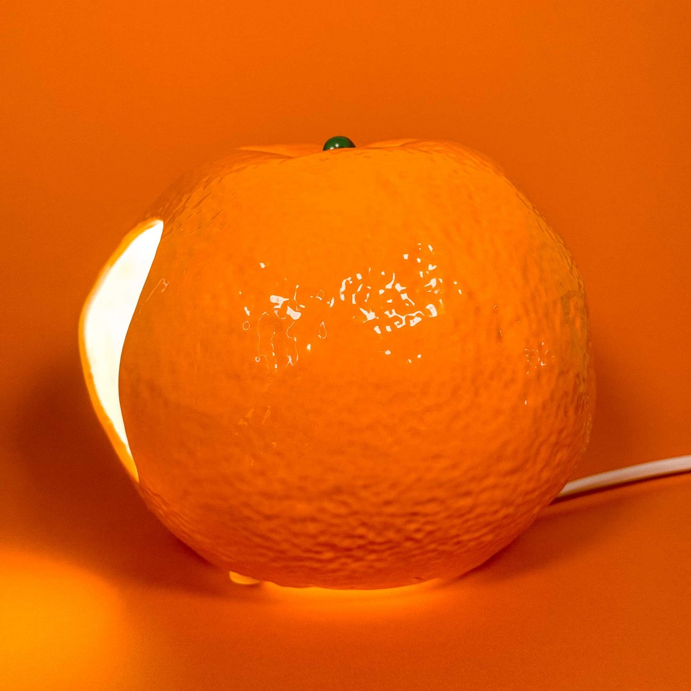 Lampe à poser en céramique orange - Tendance fruits été - NARAN