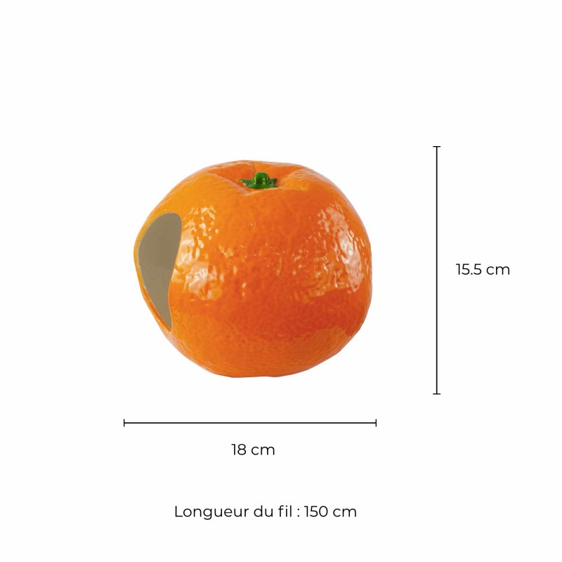 Lampe à poser en céramique orange - Tendance fruits été - NARAN