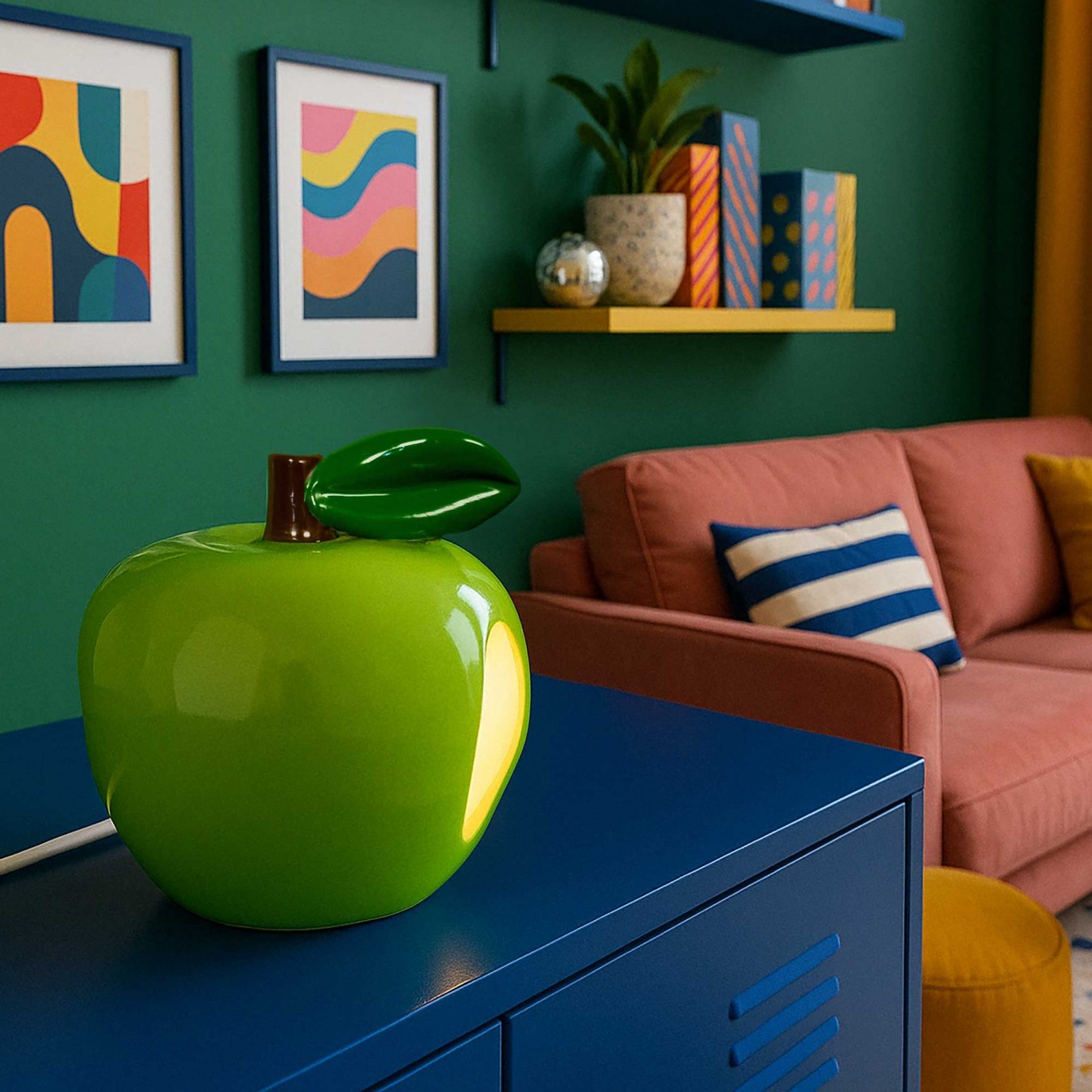 Lampe à poser en céramique pomme - Tendance fruits été - ARLET