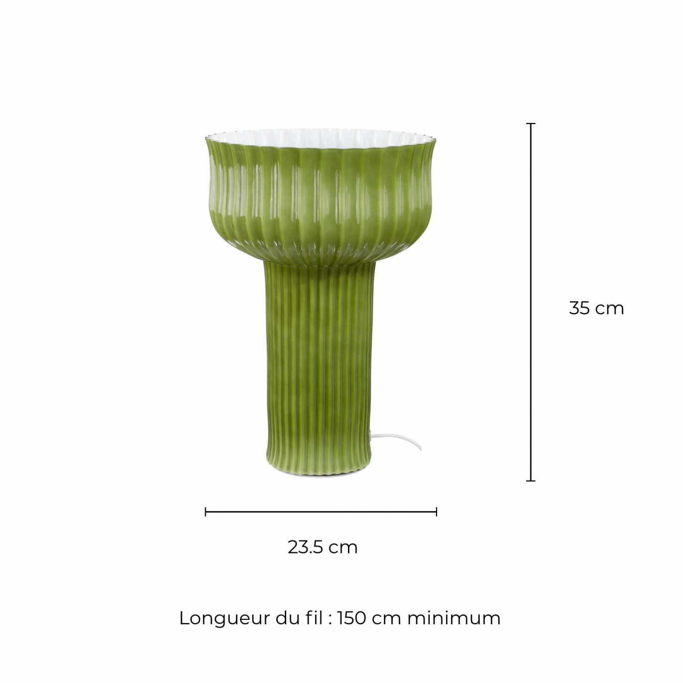 Lampe à poser en verre grande taille - NEMONE