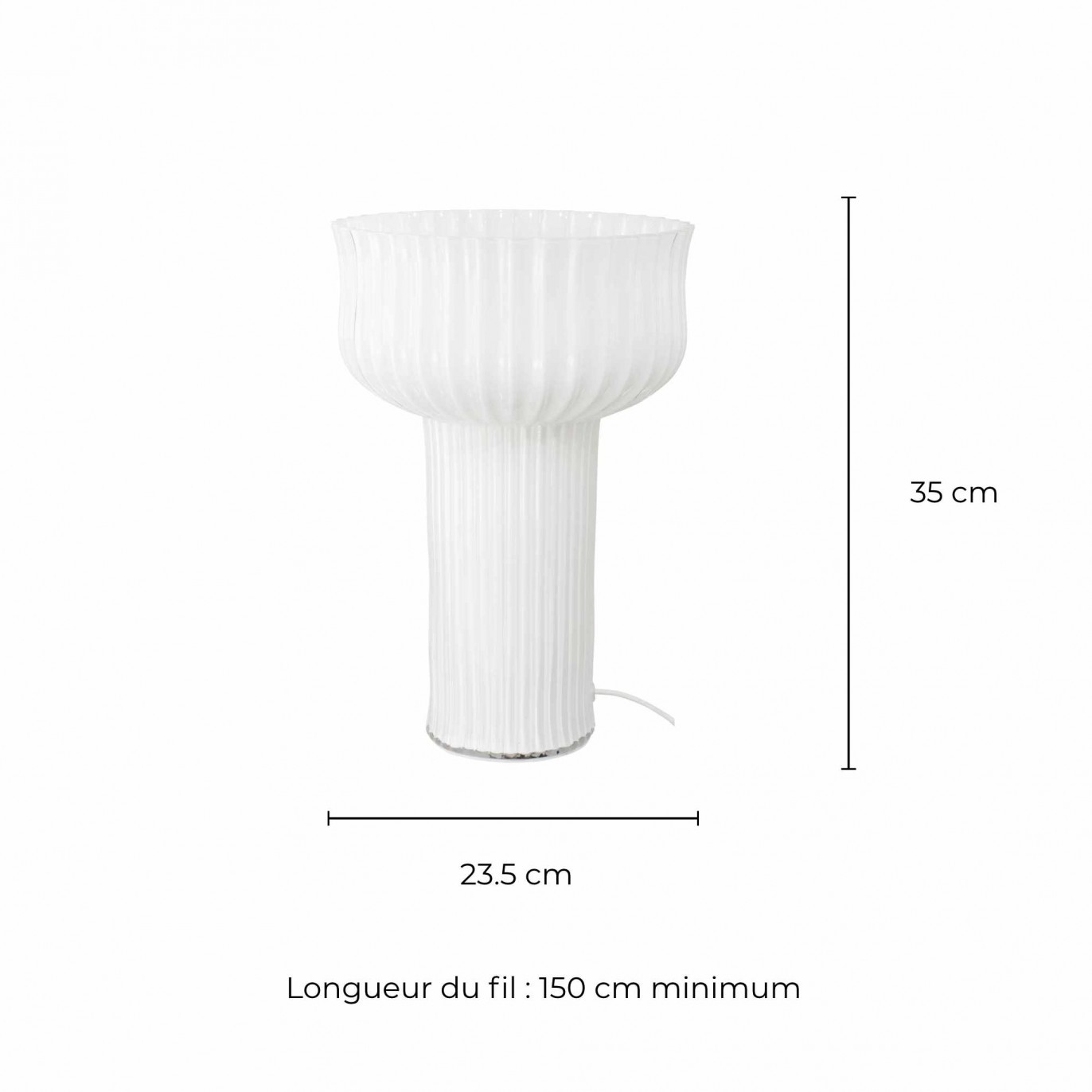 Lampe à poser en verre grande taille - NEMONE
