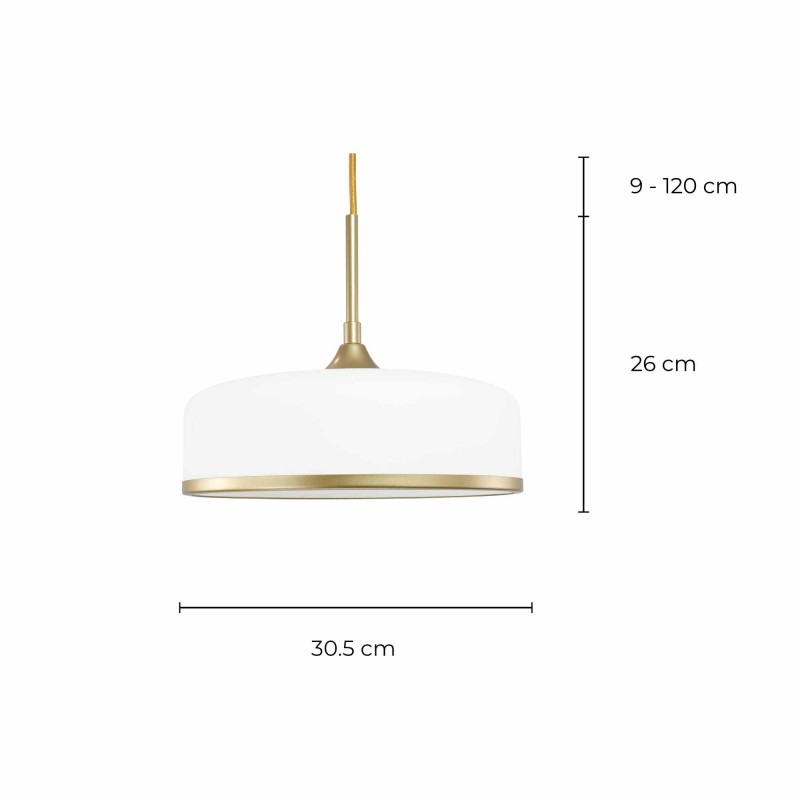 Suspension moderne en verre et métal - Ampoule incluse - GYRA