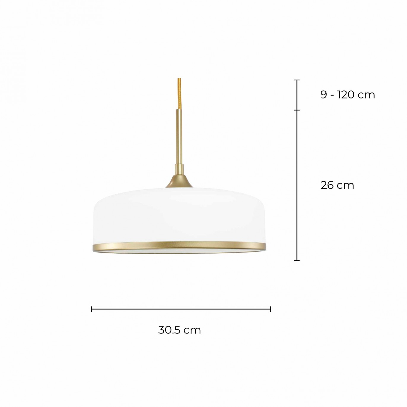Suspension moderne en verre et métal - Ampoule incluse - GYRA