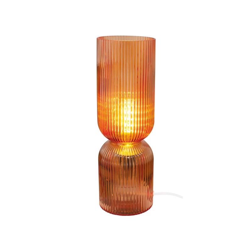 Lampe à poser en verre strié coloré - CHARMY