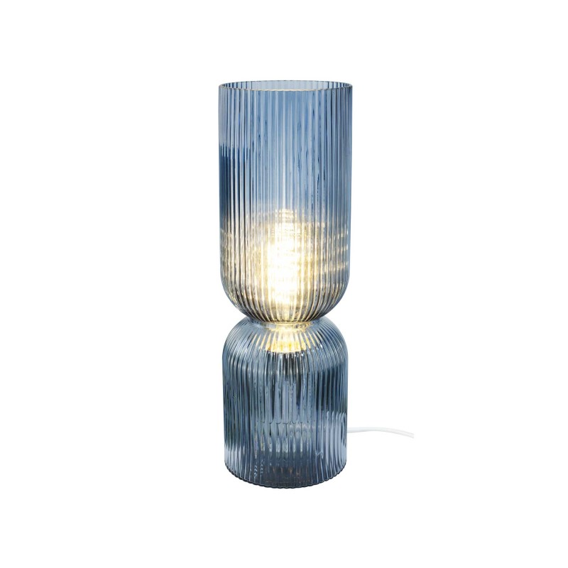 Lampe à poser en verre strié coloré - CHARMY