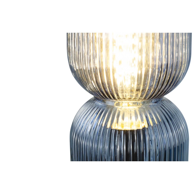 Lampe à poser en verre strié coloré - CHARMY