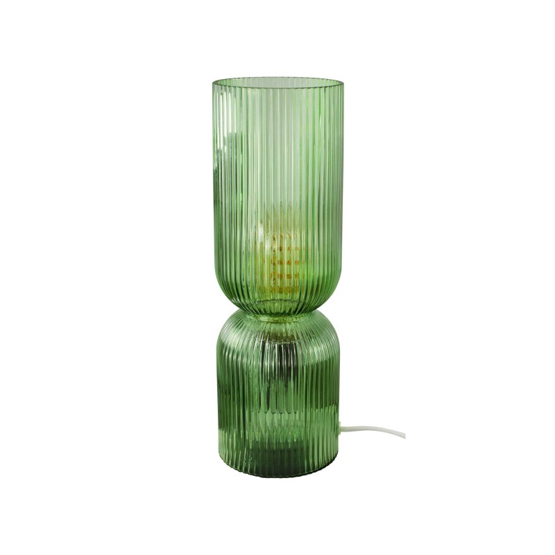 Lampe à poser en verre strié coloré - CHARMY