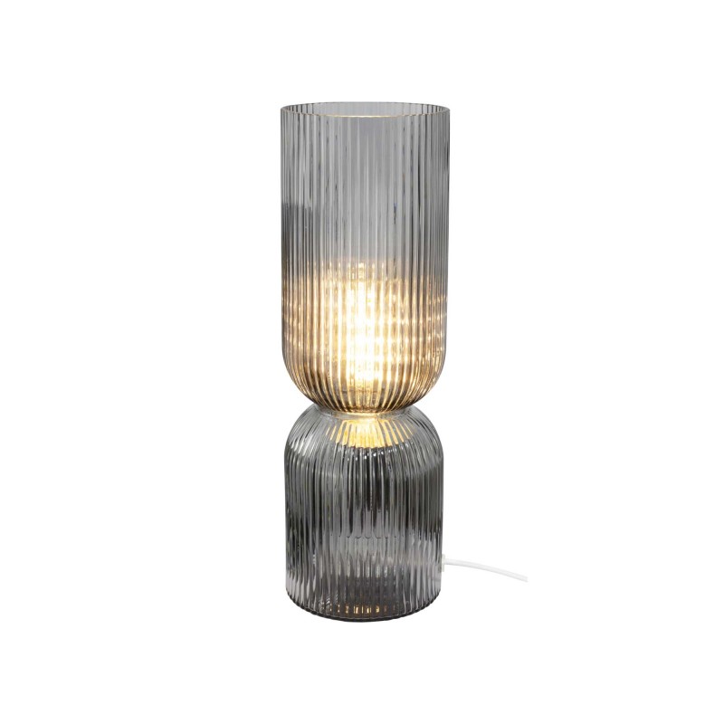Lampe à poser en verre strié coloré - CHARMY