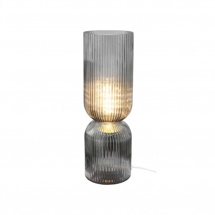 Lampe à poser en verre strié coloré - CHARMY