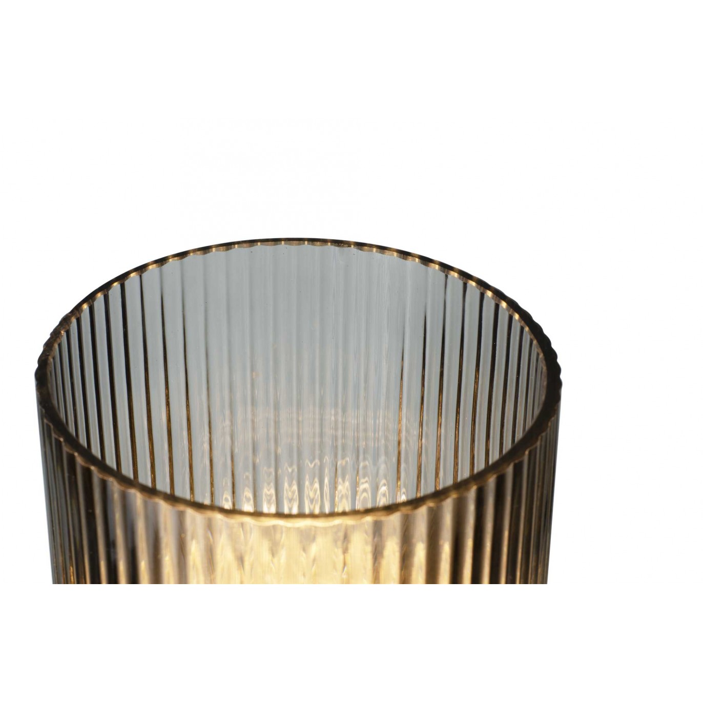 Lampe à poser en verre strié coloré - CHARMY