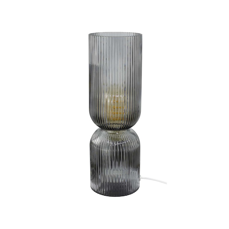 Lampe à poser en verre strié coloré - CHARMY