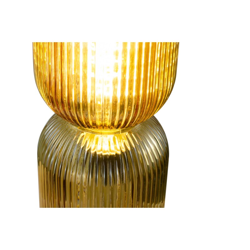 Lampe à poser en verre strié coloré - CHARMY