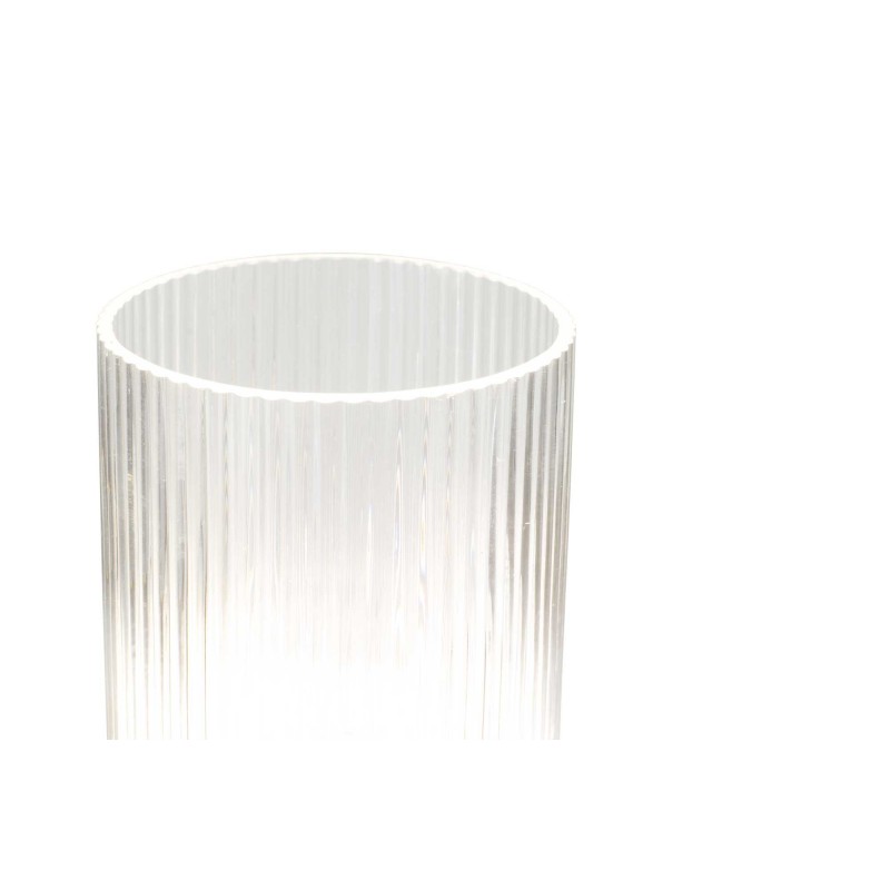 Lampe à poser en verre strié coloré - CHARMY
