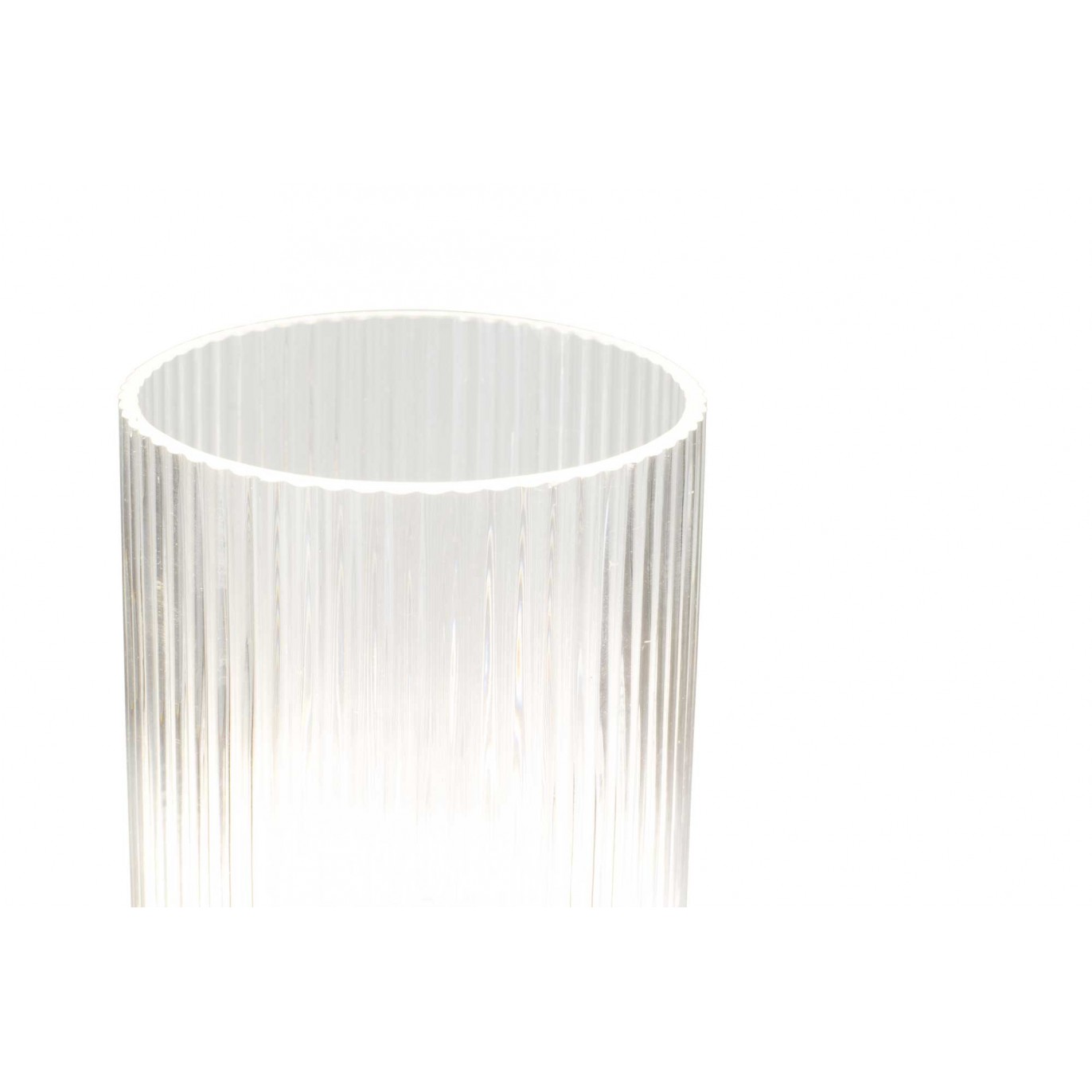 Lampe à poser en verre strié coloré - CHARMY