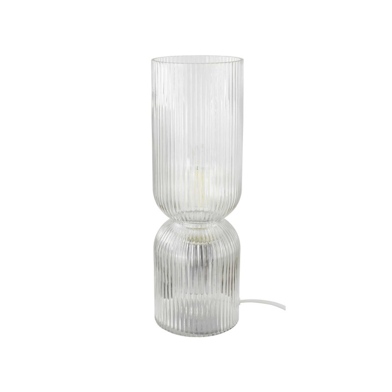 Lampe à poser en verre strié coloré - CHARMY