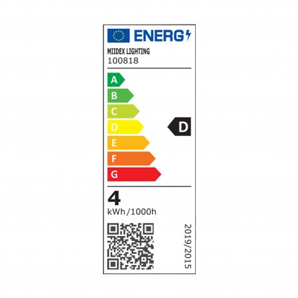 Ampoule LED DALLAS -  E14 - Flamme - Intensité moyenne - Blanc chaud - 4W / 2700K / 540lm - Verre blanc transparent