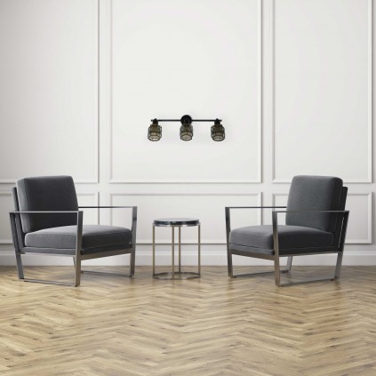 Applique murale en métal bicolore 3 lumières - NAUTIL