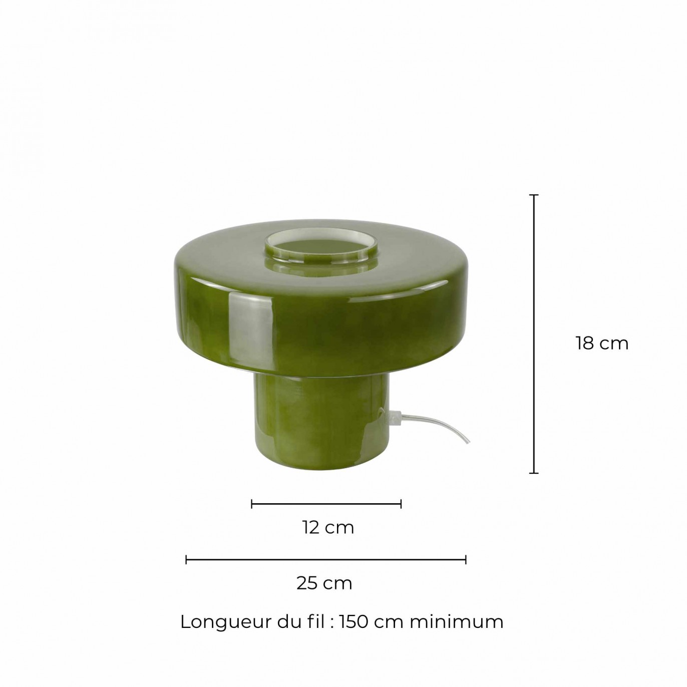 Lampe à poser en verre coloré style pop - FOZA