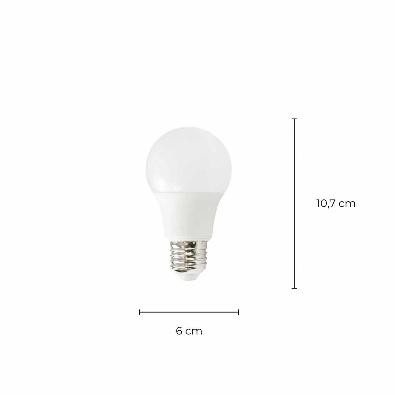 Ampoule LED OTTAWA - E27 - G60 -  Intensité moyenne - Blanc neutre - 4W / 4000K / 806lm - Verre blanc opaque