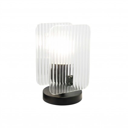 Lampe à poser en verre strié et métal - à monter - BOSCA