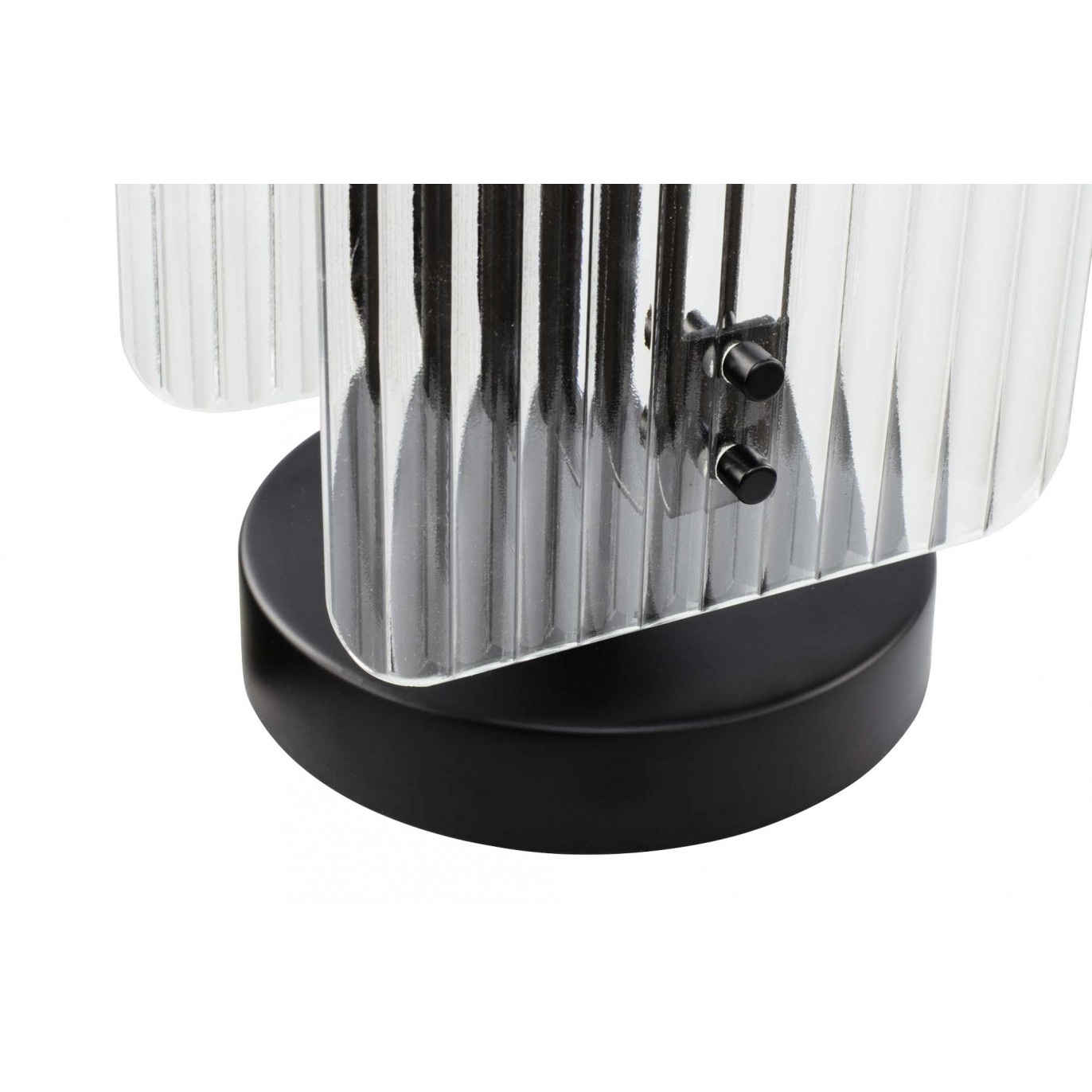 Lampe à poser en verre strié et métal - à monter - BOSCA