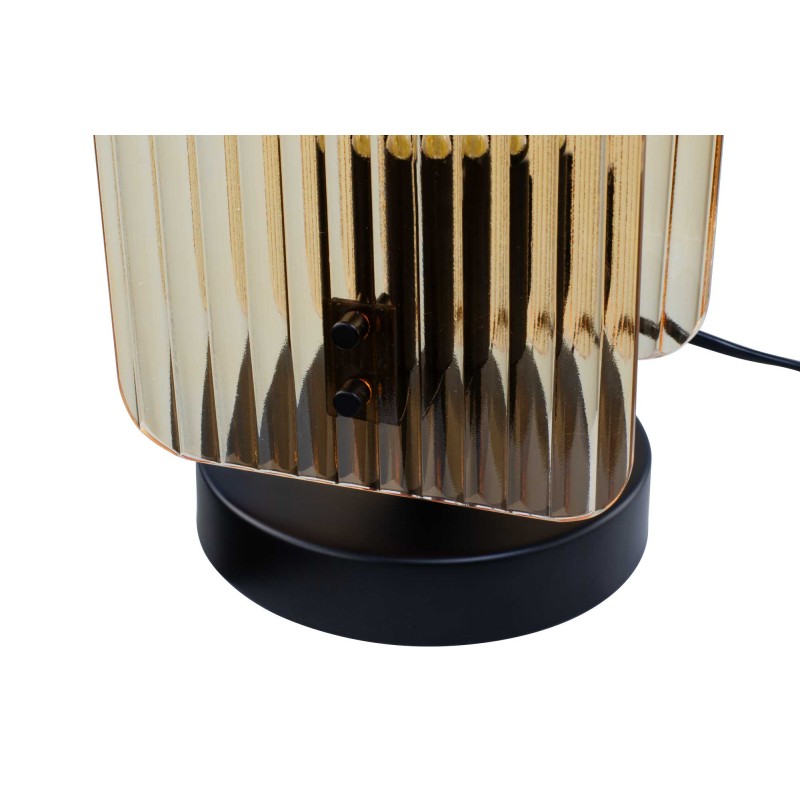 Lampe à poser en verre strié et métal - à monter - BOSCA