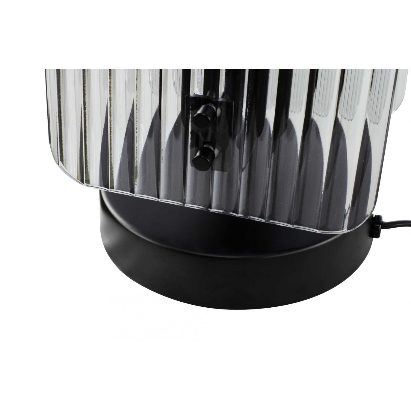 Lampe à poser en verre strié et métal - à monter - BOSCA