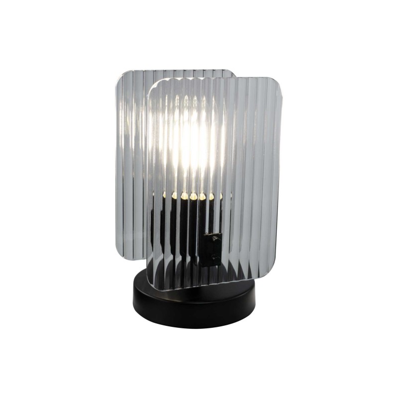 Lampe à poser en verre strié et métal - à monter - BOSCA