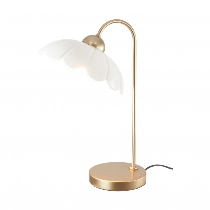 Lampe à poser en céramique colorée et métal rose gold - CLARIS