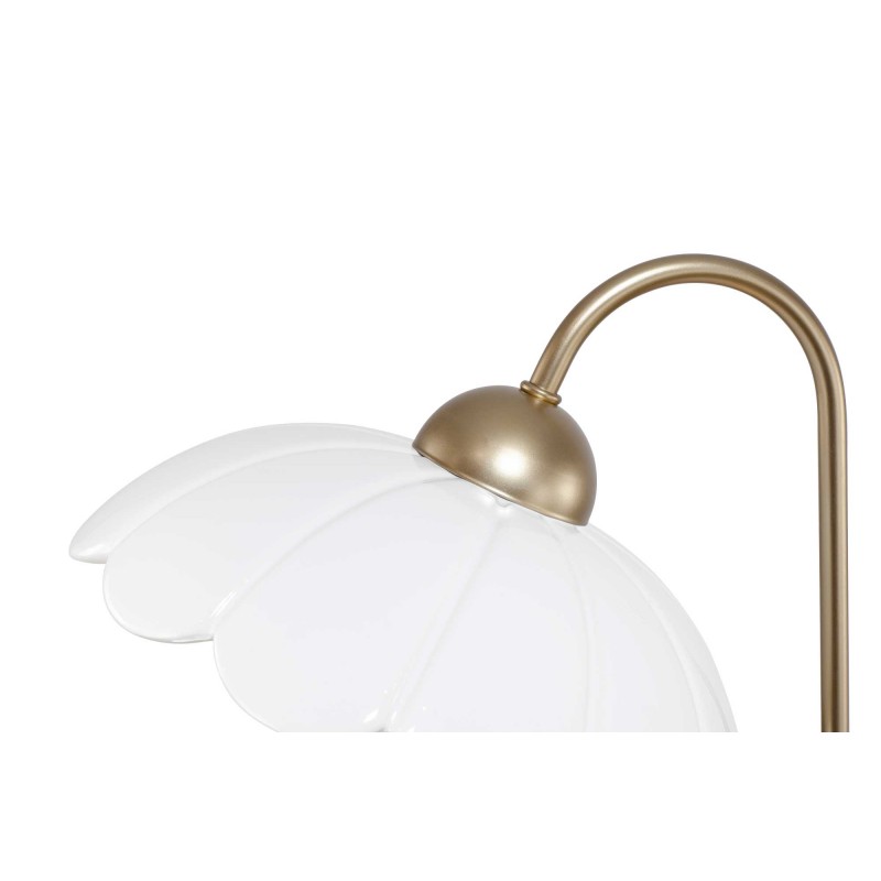 Lampe à poser en céramique colorée et métal rose gold - CLARIS