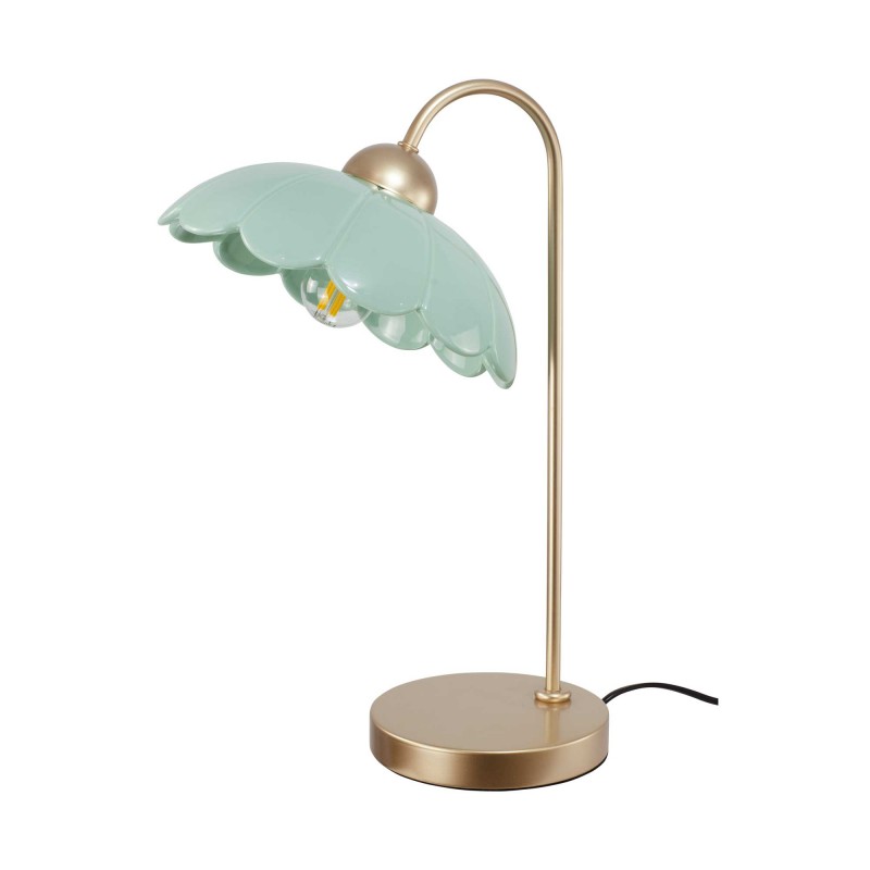 Lampe à poser en céramique colorée et métal rose gold - CLARIS