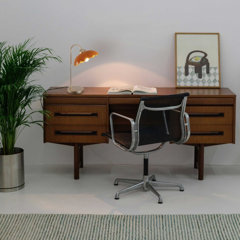 Lampe à poser en céramique colorée et métal rose gold - CLARIS