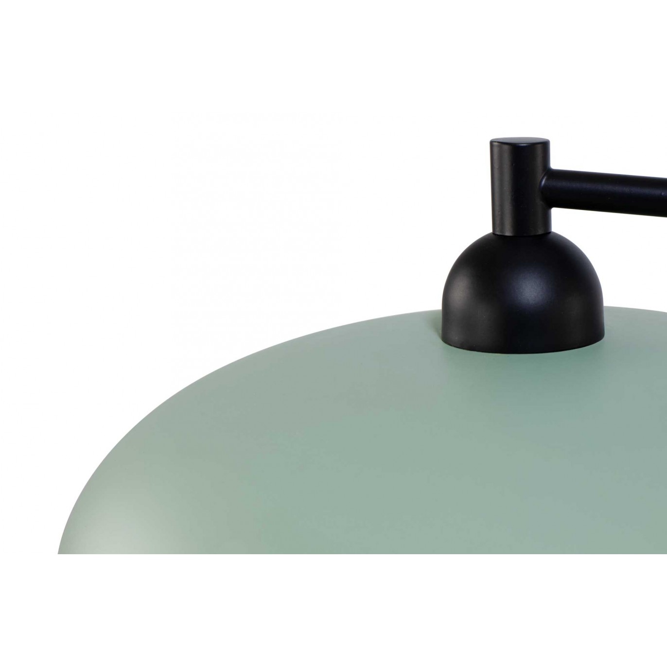 Lampe à poser en métal coloré velouté et cordon tissu - OLIE