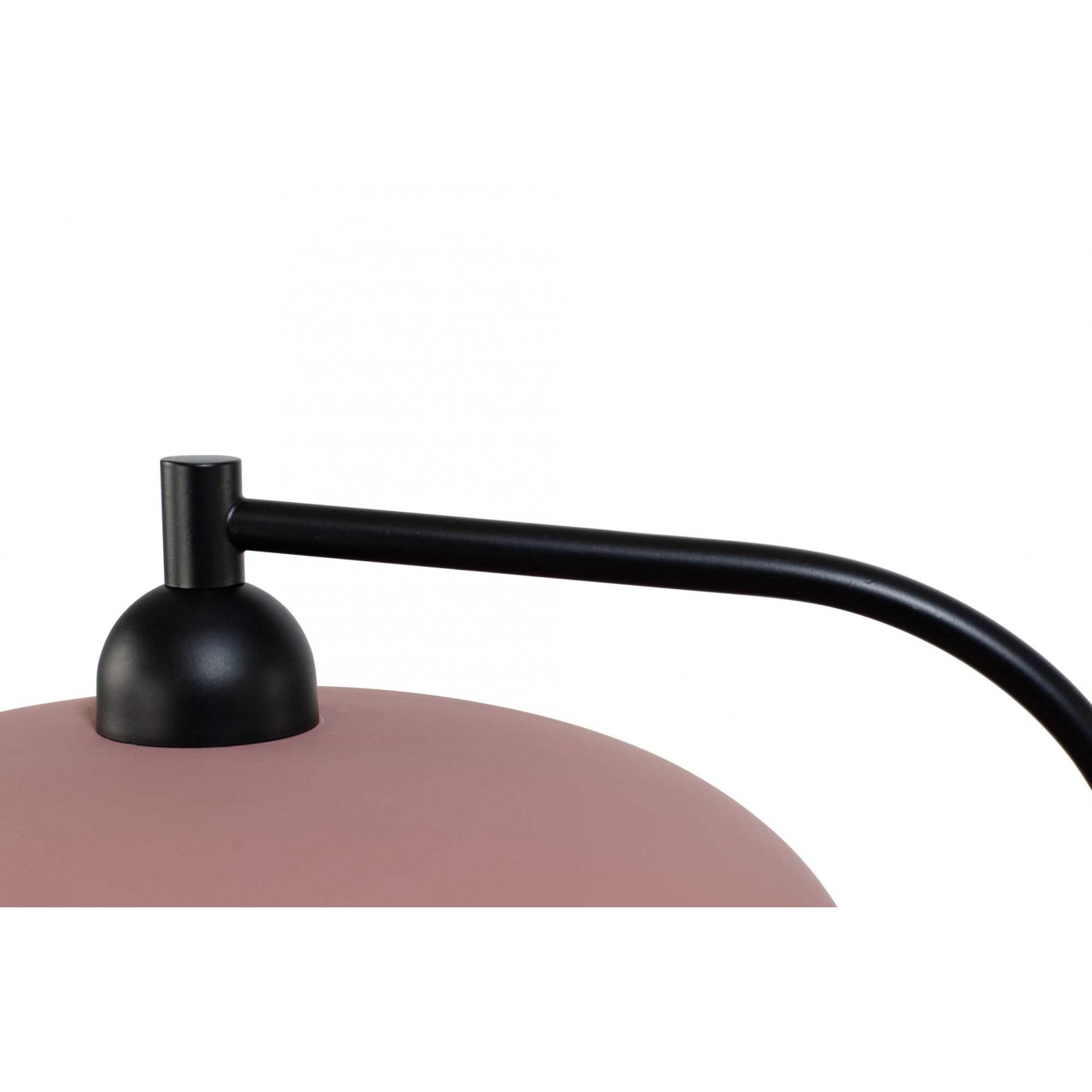 Lampe à poser en métal coloré velouté et cordon tissu - OLIE