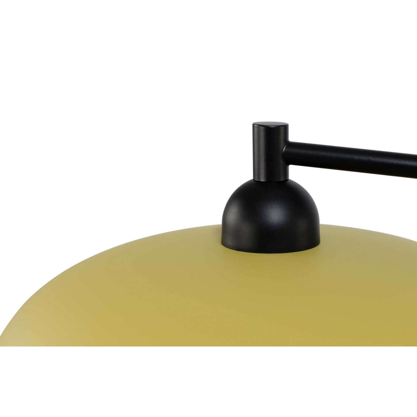 Lampe à poser en métal coloré velouté et cordon tissu - OLIE