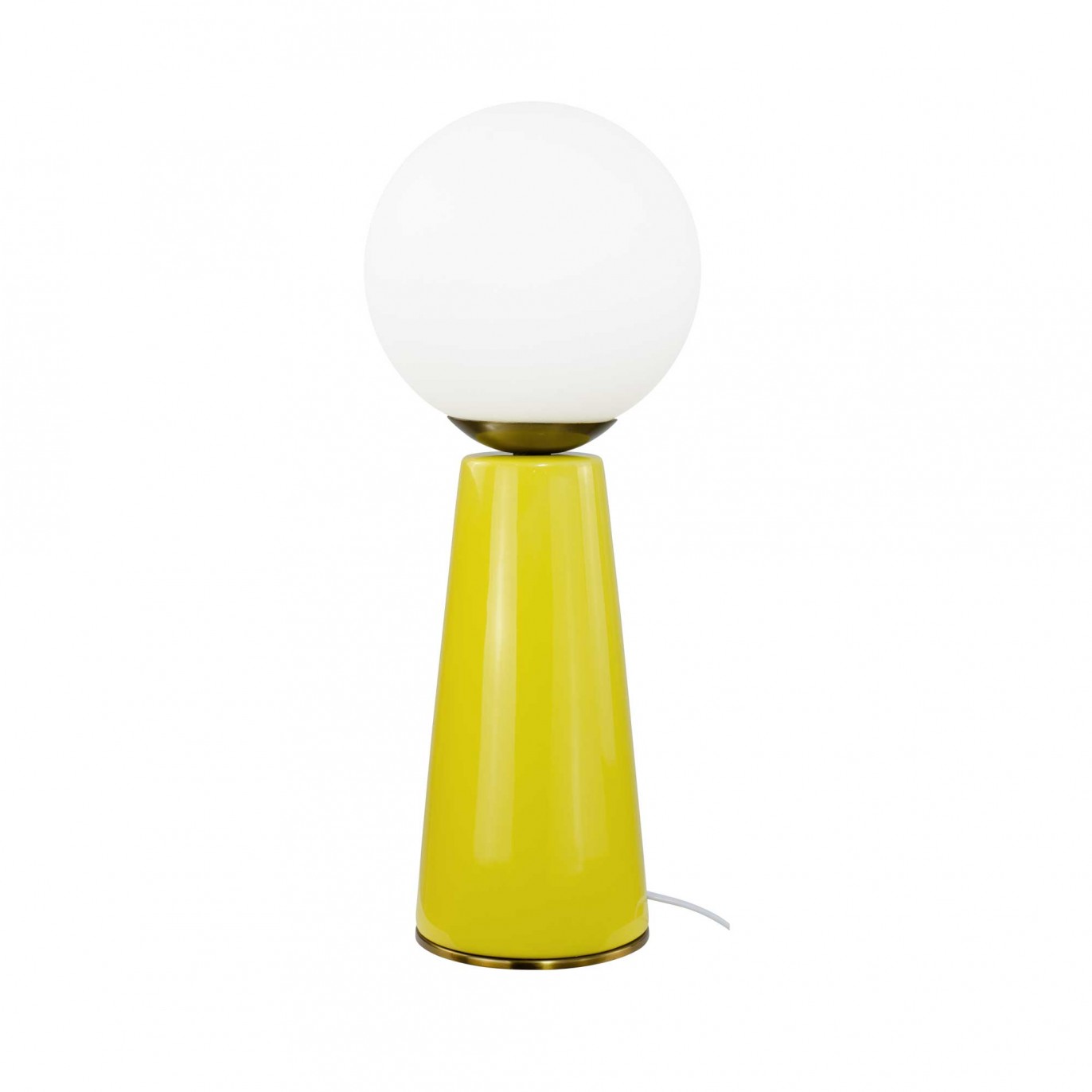 Lampe à poser en céramique colorée, verre et métal doré - COLYNE