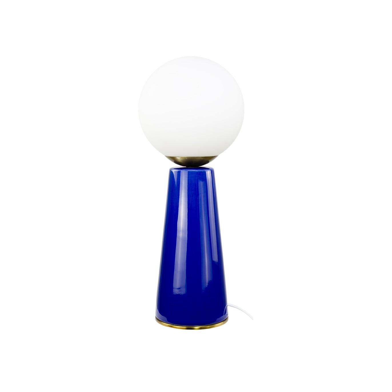 Lampe à poser en céramique colorée, verre et métal doré - COLYNE