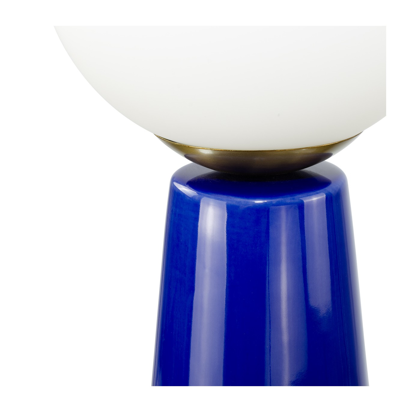 Lampe à poser en céramique colorée, verre et métal doré - COLYNE
